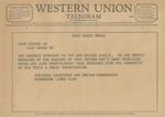 Telegram from the Riverside Lions Club to Amon G. Carter, Jr. by Riverside Lions Club