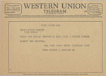 Telegram from Robert L. Gregory to Amon Carter Family by Robert L. Gregory Jr.