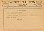 Telegram from Gene Autry to Amon Gary Carter and family by Gene Autry