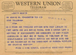 Telegram from Frank H. King to The Fort Worth Star-Telegram by Frank H. King