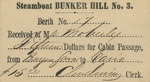Steamboat Receipt and Ticket, 1854-09-09