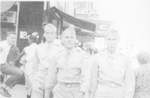 Morris Baxter in uniform with 2 friends