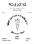 Tarrant County Archeological Society News, Vol. 6, No. 8, 1992, Editor's Material by Bryan Jameson and Jimmy Smith