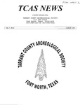 Tarrant County Archeological Society News, Vol. 7, No. 8, 1993, Editor's Material by Bryan Jameson