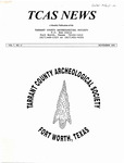 Tarrant County Archeological Society News, Vol. 7, No.11, 1993, Editor's Material by Marvin Glasgow and Cheryl Garret