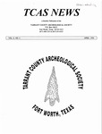 Tarrant County Archeological Society News, Vol. 8, No. 4, 1994, Editor's Materials by Jim Blanton, Paul Lorrain, and Cathy Macklin