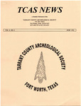 Tarrant County Archeological Society News, Vol. 8, No. 6, 1994 by Marvin Glasgow