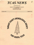 Tarrant County Archeological Society News, Vol. 8, No. 8, 1994 by Tarrant County Archeological Society