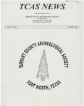 Tarrant County Archeological Society News, Vol. 8, No. 8, 1994, Editor's Material by Tarrant County Archeological Society