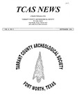 Tarrant County Archeological Society News, Vol. 8, No. 9, 1994, Editor's Material by Tarrant County Archeological Society