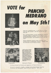 Pancho Medrano campaign leaflets, Sergeant at Arms for UAW Local 645