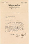 Letter addressed to Thompson Harris sent by Arthur L. Royster of Tillotson College by Arthur L. Royster