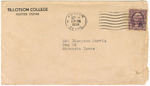 Letter addressed to Thompson Harris sent by Arthur L. Royster of Tillotson College by Arthur L. Royster