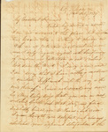 Sam Houston letter to Anna Raguet, February 14, 1839 (first page)