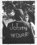 Johnny Aardvark homecoming parade at University of Texas at Arlington (U.T.A.); Aardvark was a take-off on Johnny Reb during Rebel theme controversy, Te as