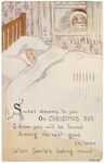 Postcard: "Sweet dreams to you on Christmas Eve," 1916