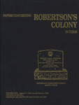 Papers Concerning Robertson's Colony in Texas - Volume XVIII by M. D. McLean