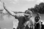Gill Young and Ron Cornett on patrol in Mekong River