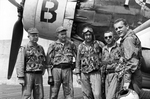 Bob Schieffer with Bernard F. Fisher, Buzz Blaylock, Bruce Wallace, Gail Anderson after Skyraider operations