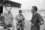 Bob Schieffer with Donald W. Harris and Lieutenant Be