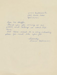 Letter from Diana Haberman to Bob Schieffer by Diana Haberman
