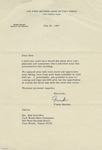 Letter from Frank Mackey to Bob Schieffer by Frank Mackey