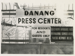 Photo of a sign for a press center