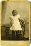 Cabinet card of Jessie Jeanette Myers as a child