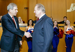 UTA President James Spaniolo at Arlington City Council meeting, "Blue and Orange Day" Proclamation