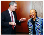 President Spaniolo with South African Ambassador, Barbara Masekela