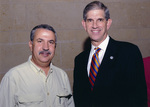 University of Texas at Arlington (U. T. A.) President Spaniolo with New York Times columnist and best selling author Thomas L. Friedman