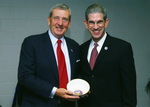 General Tommy Franks with University of Texas at Arlington (U. T. A.) President James Spaniolo