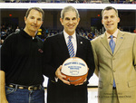 Jim Baker, President James Spaniolo, and Scott Cross; College Park Center Grand Opening