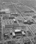 Aerial view of Southern Methodist University, with new building construction by Squire Haskins Photography Inc.