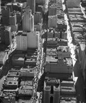 Aerial view of a parade, downtown Dallas, Texas by Squire Haskins Photography Inc.