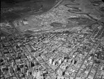 Aerial view of downtown Dallas, Texas, showing Trinity River floodplain by Squire Haskins Photography Inc.