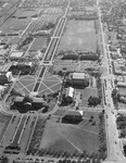 Aerial view of the campus of Southern Methodis University, Dallas, Texas by Squire Haskins Photography Inc.