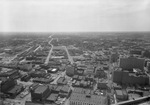 The Statler Hilton building, downtown Dallas, Texas. Other buildings are visible, including the (then) City Hall building by Squire Haskins Photography Inc.