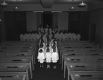 East Dallas Christian Church interior with children wearing white choir robes by Squire Haskins Photography Inc.