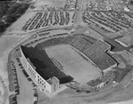 Aerial view of Texas Christian University by Squire Haskins Photography Inc.