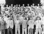 Photograph of a group of men posing on steps by Squire Haskins Photography Inc.