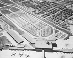 Aerial view of Dallas Love Field Administration Building featuring parking area by Squire Haskins Photography Inc.