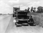 Central Freight Lines personnel helping change a tire by Squire Haskins Photography Inc.