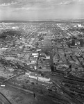 Aerial of cleared land for Woodall Rodgers freeway, Dallas, Texas by Squire Haskins Photography Inc.