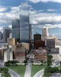 Skyline view of downtown from Dealey Plaza, looking east down Main Street, Dallas, Texas by Squire Haskins Photography Inc.