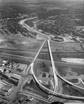 Aerial of Trinity River bridge, R. L. Thornton and Stemmons expressways, Dallas, Texas by Squire Haskins Photography Inc.