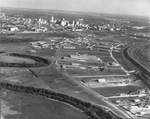 An aerial of industrial area and Trinity River by Squire Haskins Photography Inc.