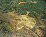 An aerial view of Crater of Diamonds, Murfreesboro, Arkansas by Squire Haskins Photography Inc.