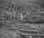 Dallas, Texas skyline and triple underpass by Squire Haskins Photography Inc.