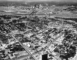 Aerial of Zang Blvd., Beckley Ave., and West Jefferson looking north toward downtown Dallas, 1964 by Squire Haskins Photography Inc.